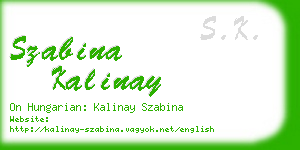 szabina kalinay business card